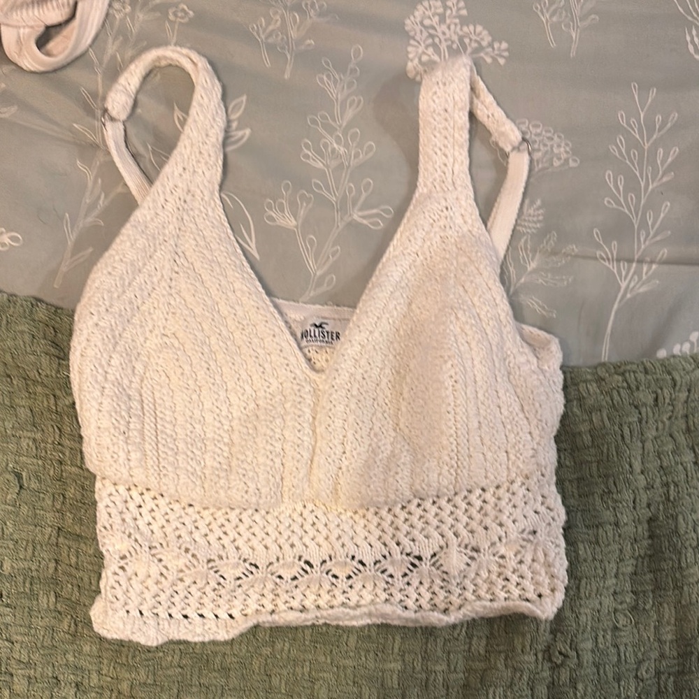 Hollister Ivory Knit Bralette
